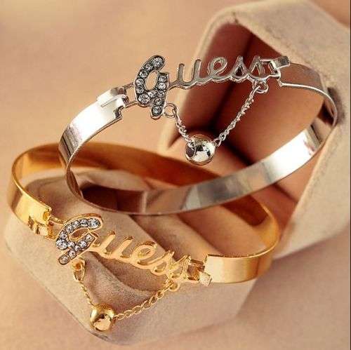 Ladies Stunning Gold Plated  "Guess" Bangle